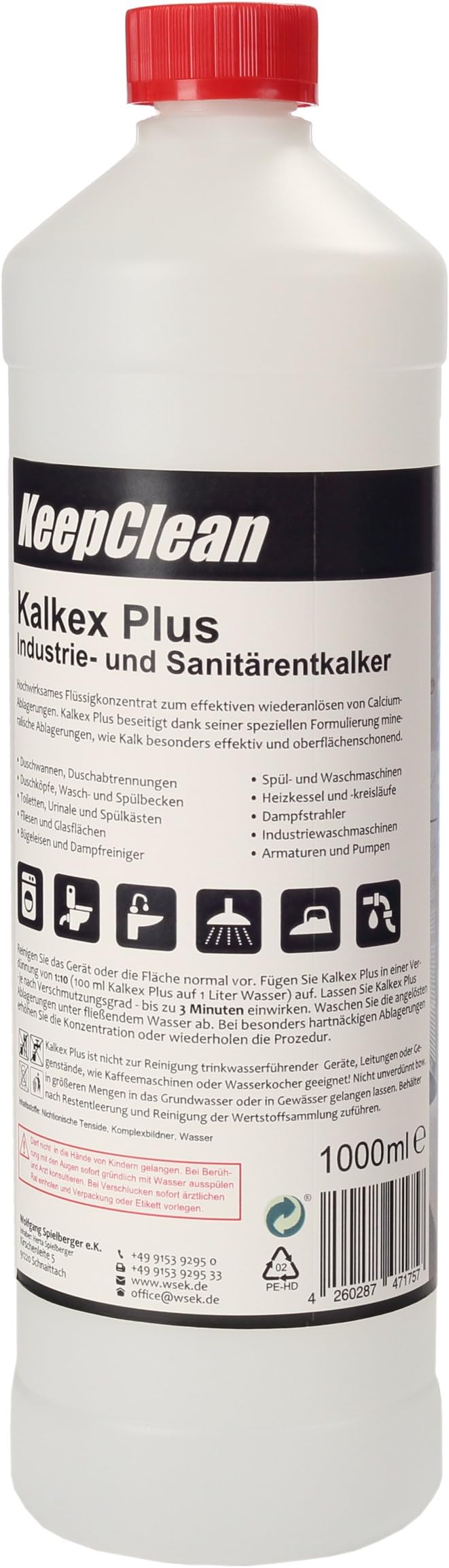 KeepClean Kalkex Plus - Softening Agent for sanitary and industrial use - 1000 ml