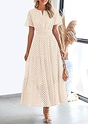 PRETTYGARDEN Womens 2025 Summer Maxi Dress Short