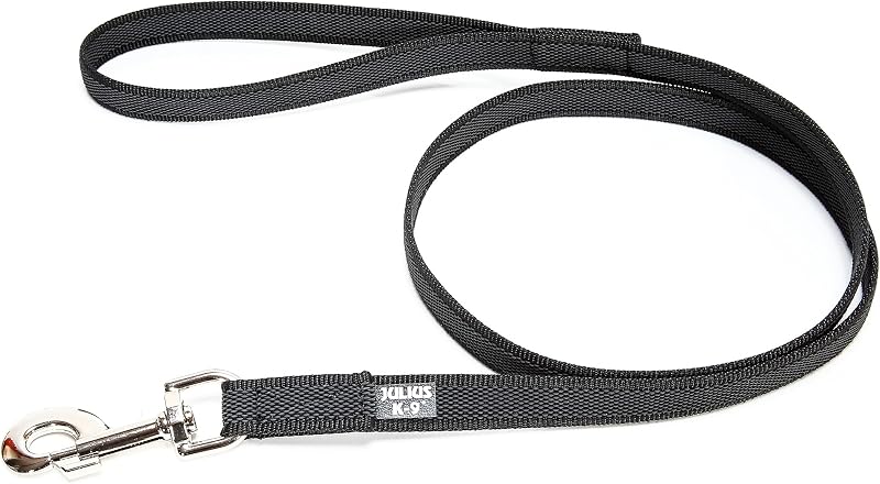 Julius-K9 Color & Gray Super-Grip Leash with Handle 20 mm x 2 m Black Gray