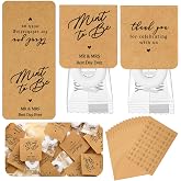 Marspark 200 Pcs Wedding Mint to Be Sticker Label for Mint, Khaki, Stylish | Bridal Shower Favors Labels, Thank You Tags for Wedding Guests, Kraft Paper Bulk, Party Decoration Supplies