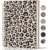 Lacama Leopard Print Gifts for Women Cheetah Print Gifts Notebook Journal, Vintage Cheetah Planner Spiral Notebook, Cheetahs Prints Stuff,Leopard Prints Office and School Supplies 5.5x8.4