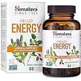Himalaya Hello Energy Herbal Supplement with Ashwagandha, Amla, Haritaki, Daily Energy Support, Positivity, Metabolism, Caffeine Free, Gluten Free, Non-GMO, Vegan, 60 Capsules, 30 Day Supply