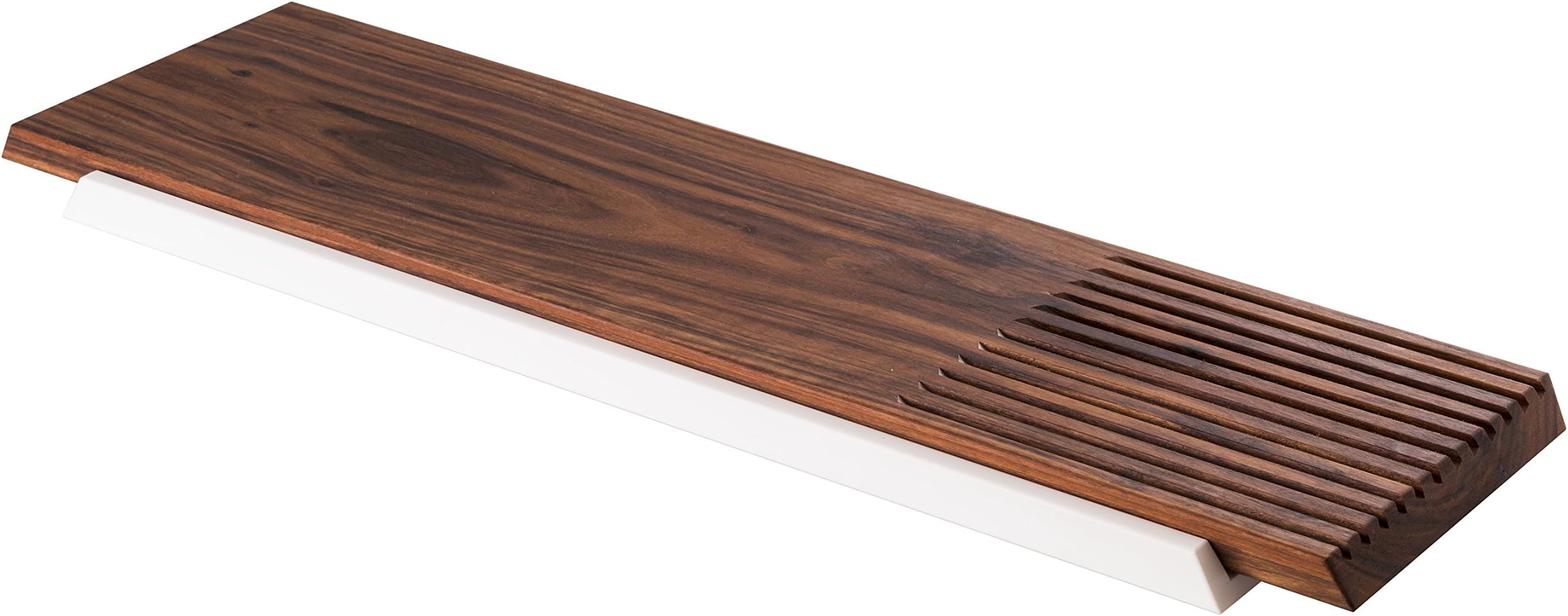 DUE CIGNI – Linea 7x2 – Centrepiece with bread insert and base made of walnut wood – Made in Italy
