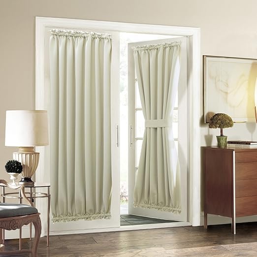 Amazon Com Aquazolax Rod Pocket Sliding Glass Door Curtain Window