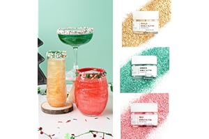 Sweets Indeed Edible Glitter, Perfect for Drinks, Cocktails, Beverages & Cake Decorating, Dessert Cake Topper, 4 grams, 3 Pack (Christmas) (Christmas) (Christmas)
