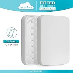 DREAMCARE Cal King Fitted Sheet Only - Deep Pocket