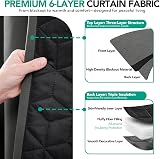 Deconovo Thick Thermal Door Curtain 52 x 84 Inch Light Grey Blackout view 3