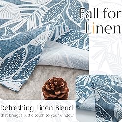 jinchan Linen Valance Kitchen Curtain for Windows