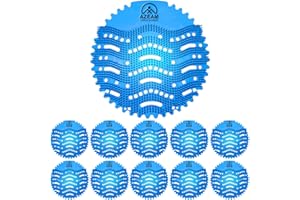 ADEVAR Urinal Screens Deodorizer,10 Packs Urinal Mats Pads Deodorizer For Bathroom, Restaurants, Offices, Schools, Etc. Fits Most Top Urinal Brands(Blue Mist)