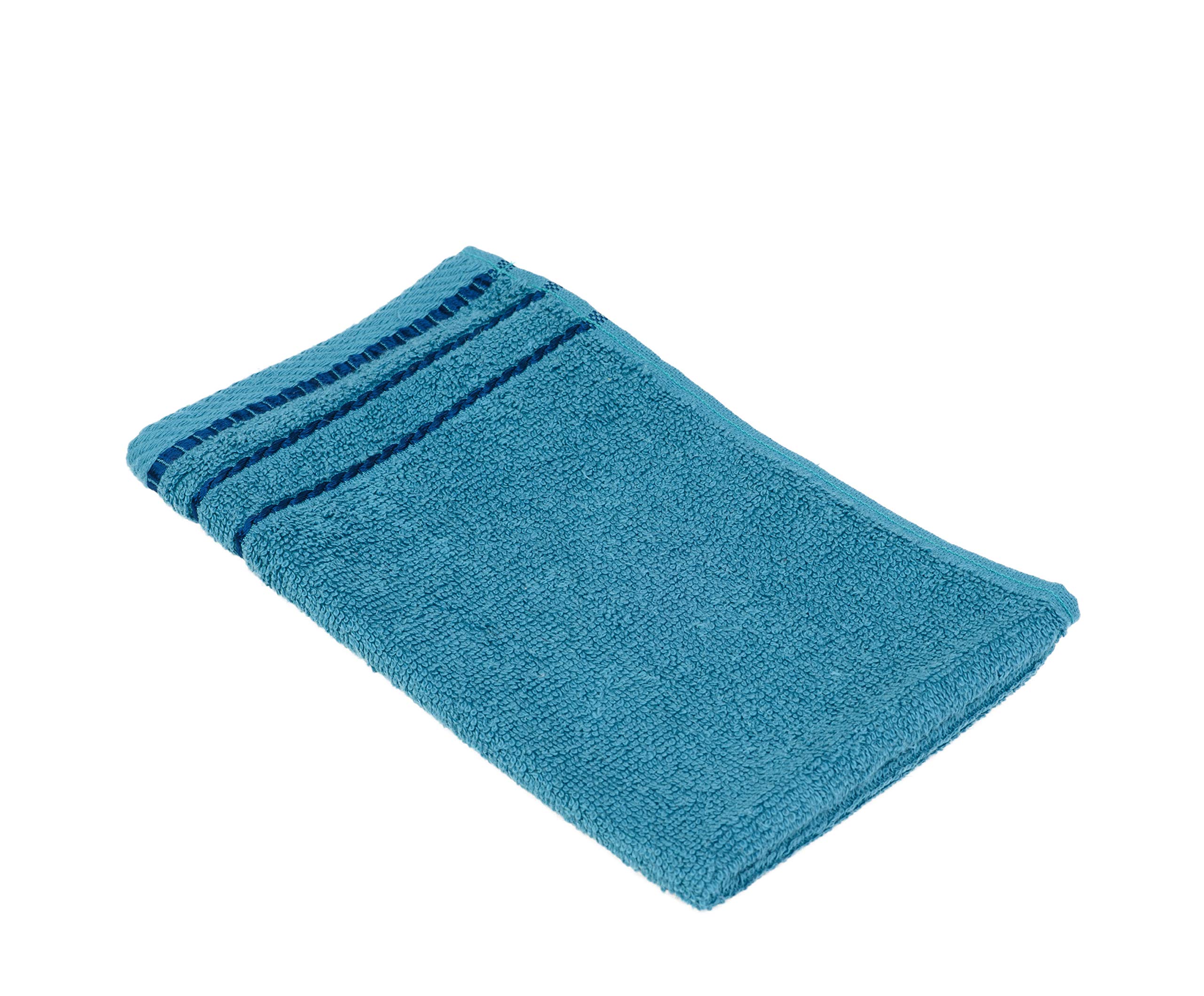 Gözze - Set of 4 Guest Towels, Berlin, 100% Cotton, 30 x 50 cm - Petrol