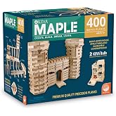 MindWare KEVA 400 Maple Wood Building Planks Set - Building Toy Includes 400 Wooden Blocks, 2 KEVA Balls, and Idea Book - Ages 5+