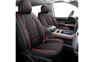 BALLIOL Pickup Seats Covers Compatible with Chevy Silverado 1500 GMC Sierra 2007-2013 & 2019-2024 Custom Trail Boss Compatible with Chevrolet Silverado 1500 Pleather Seat Covers