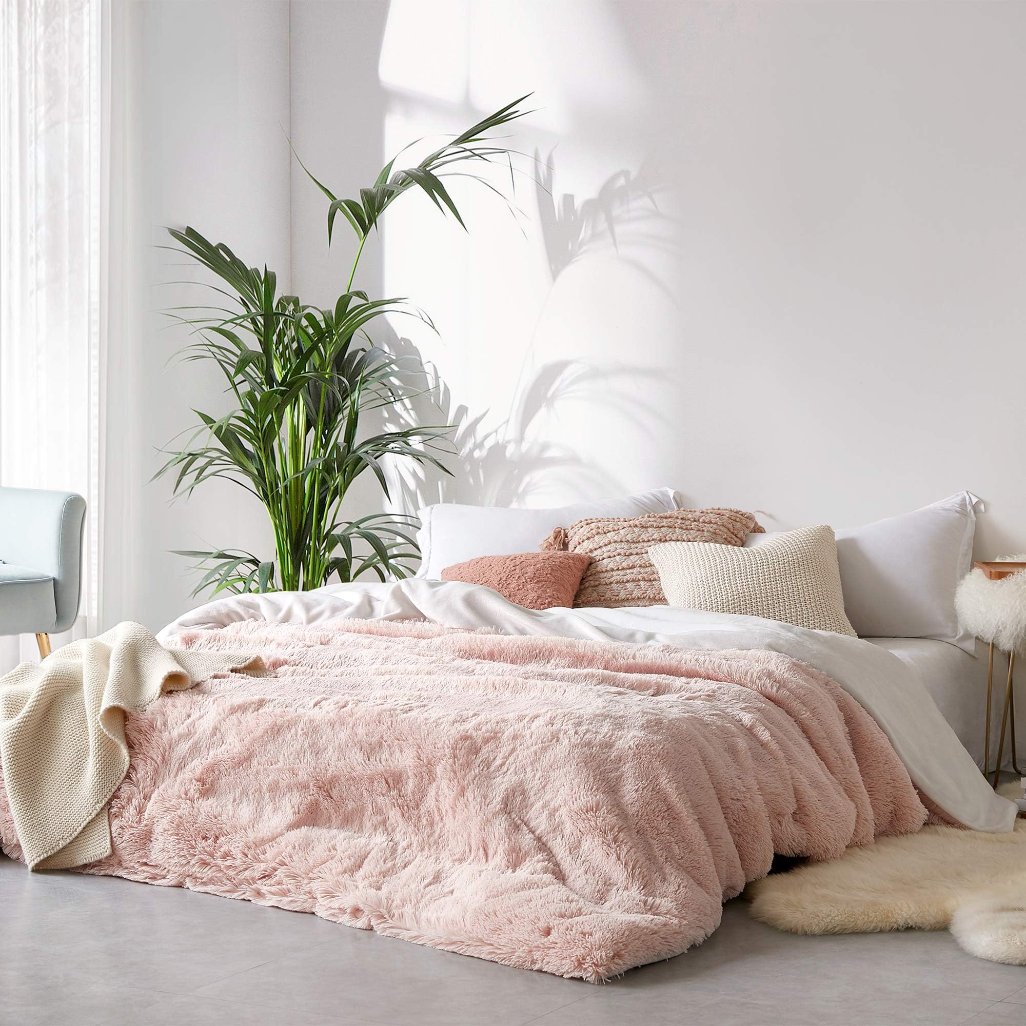 Byourbed Coma Inducer King Duvet Cover - are You Kidding? - Cloud Pink/White