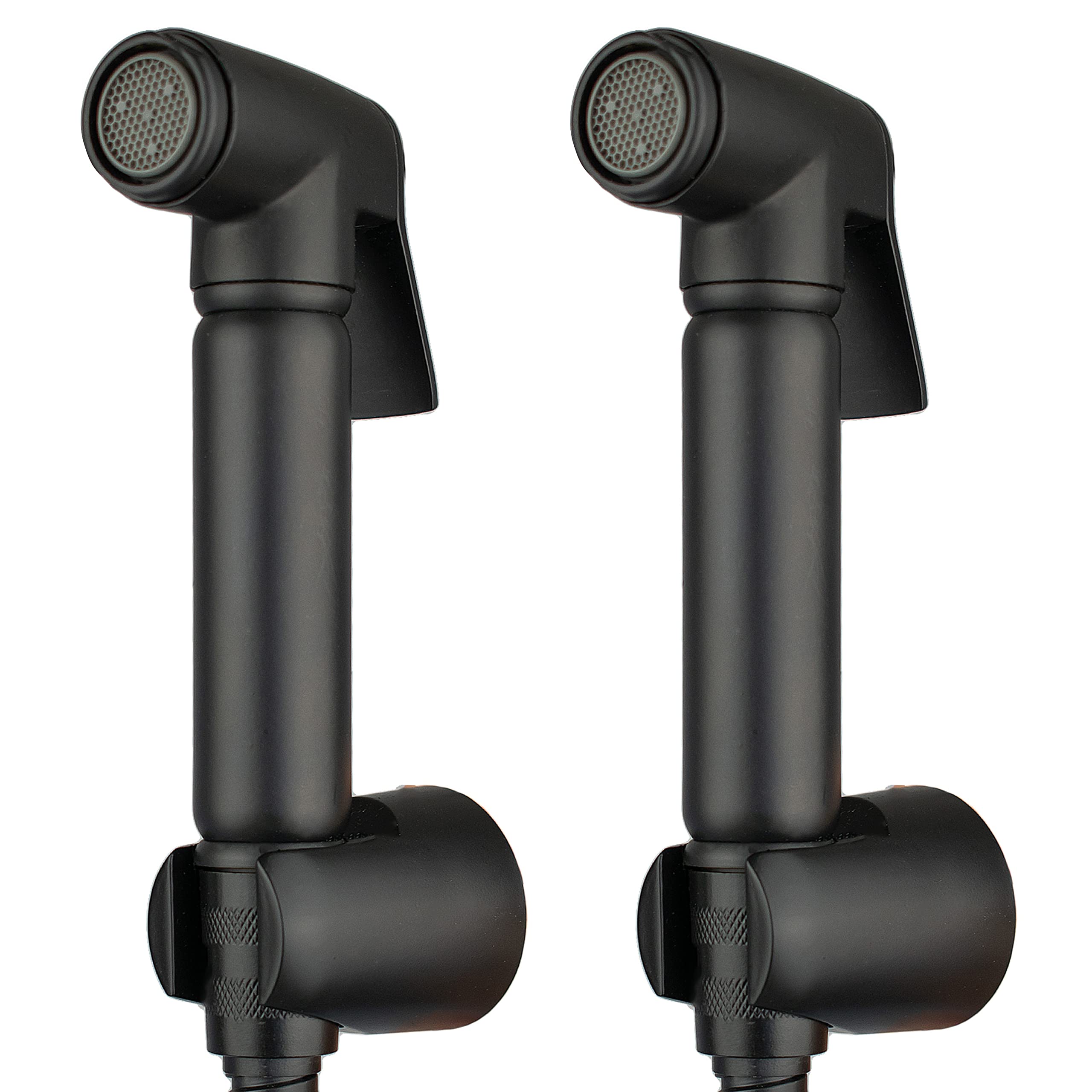 Xcel Home™ 2 x Handheld Douche Sprayer Kit Black | Muslim Shattaf Shower for Toilet Bathroom | Wall Mounted Bidet for Hygiene, Pet Wash | 1.5m Shower Hose & Holder Included