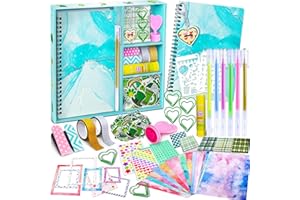 PATIFEED DIY Journal Kit for Girls, Scrapbook & Diary Supplies Set, Girls Diary Christmas Birthday Gifts for 8 9 10 11 12 13 14 Year