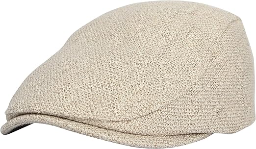 beige newsboy hat