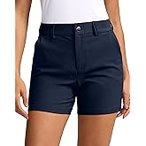 SANTINY Women's 5" Golf Shorts with Pockets Quick Dry Stretch Work Outdoor Hiking Shorts for Women Casual Summer