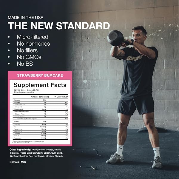 RAW WHEY ISOLATE PROTEIN POWDER, STRAWBERRY BUMCAKE (CBUM ITHOLATE PROTEIN) – 100% GRASS-FED SPORTS NUTRITION POWDER FOR MUSCLE GROWTH & RECOVERY – LOW-FAT, LOW CARB, NATURALLY FLAVORED – 25 SERVINGS