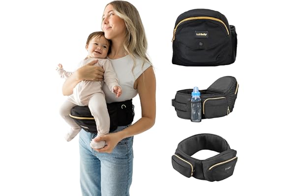 Tushbaby Safety-Certified Hip Carrier for Babies & Toddlers: Machine Washable Child Waist Seat for One Hand Support w/Multi-P