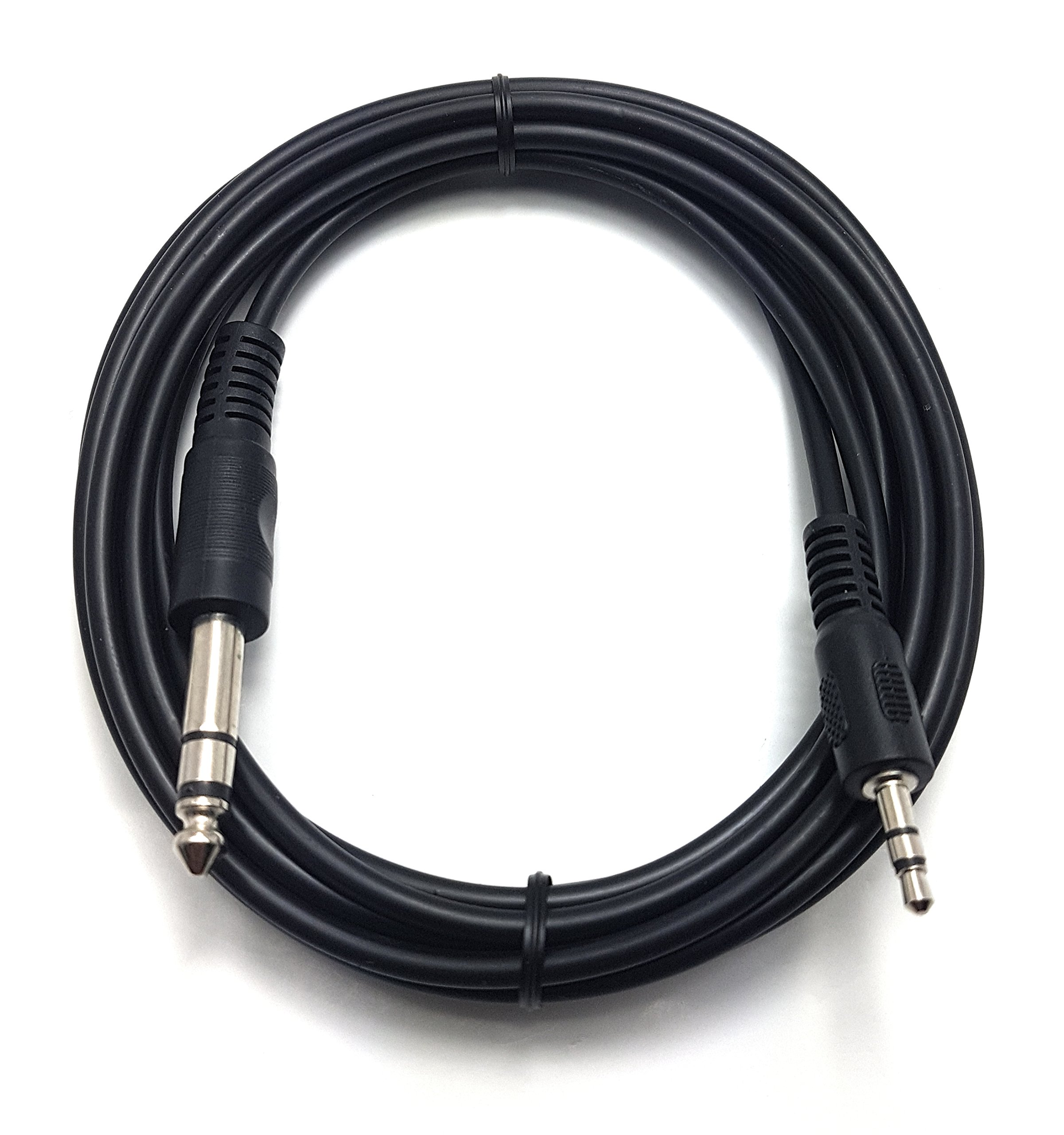 MainCore 3m long Black 3.5mm to 6.35mm (1/4) Single Stereo Jack Cable