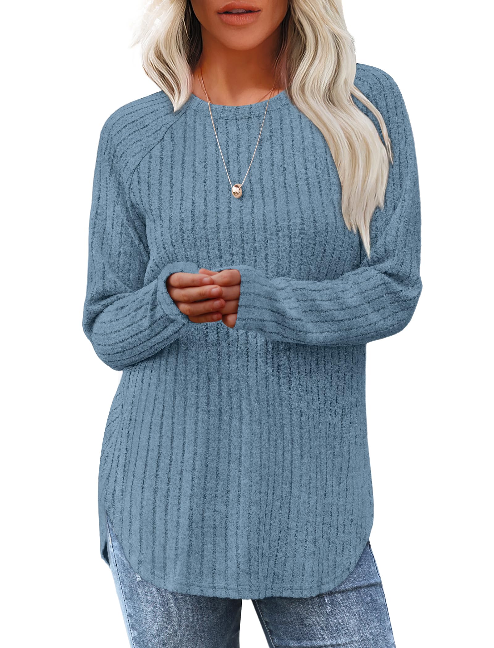 Saloogoe Tunic Tops to Wear with Leggings Long