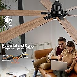 BOOMJOY 60” Ceiling Fans with Lights and Remote