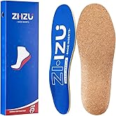 Plantar Fasciitis Insoles,ZHZU Orthotics Shoe Inserts, Cork Arch Support Shoe Insole for Flat Feet,Work Boot Insert for Standing All Day/Blue, M(Men8-10/Women9-11)