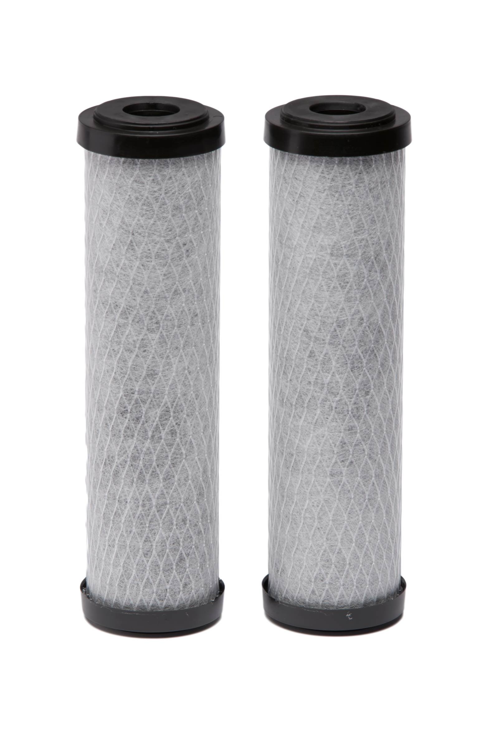 EcoPure EPW2C Carbon Whole Home Replacement Water Filter-Universal Fits Most Major Brand Systems (2 Pack), 2 Count (Pack of 2), Light Gray/Black
