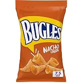 Bugles Crispy Corn Snacks, Nacho Cheese, Snack Bag, 7.5 oz | Cone-Shaped Corn Snack With Nacho Cheese Flavor, Great for Trail Mix, Lunch Boxes &amp; Office Snacking