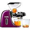 Fretta Cold Press Juicer, Masticating Juicer Extractor, High Juice Yield Slow Juicer Machines for Fruit & Vegetable, Nutrient and Vitamin Dense,BPA-Free, Easy to Clean(Purple)