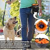 Lanktoo Dog Treat Pouch Bag with Poop Bag Holder Waterproof Nylon Adjustable view 2