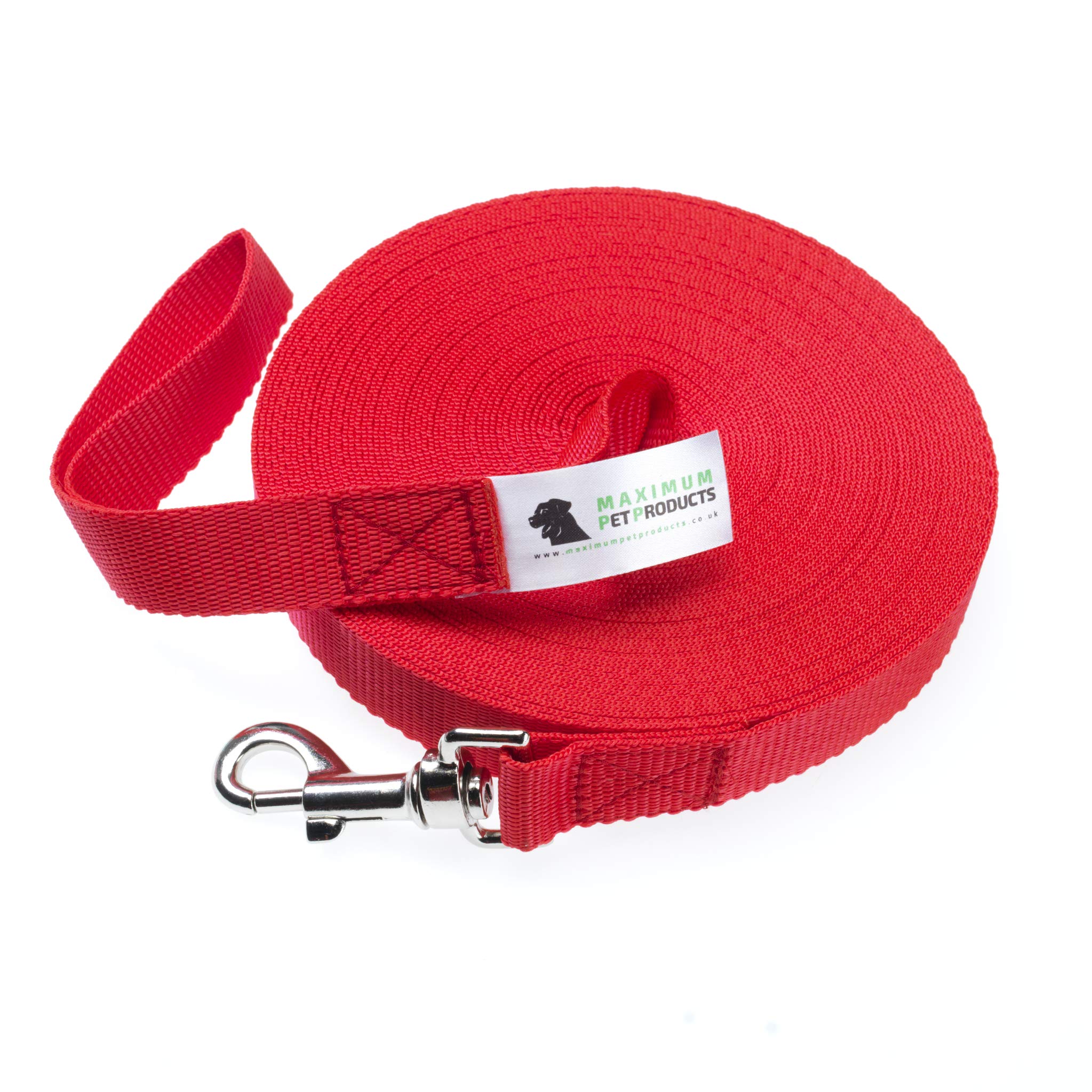 Maximum Pet Products Dog Training Lead (100ft/30m, Red)