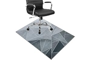 SAIKOOWA Office Chair Mat for Hardwood Floor & Low-Pile Carpet,36"*48" Highly Premium Quality Protector Floor Mat,Desk Chair Mat - Anti-Slip Carpet Chair Mats for Laminate/Tile Floor Black Grey