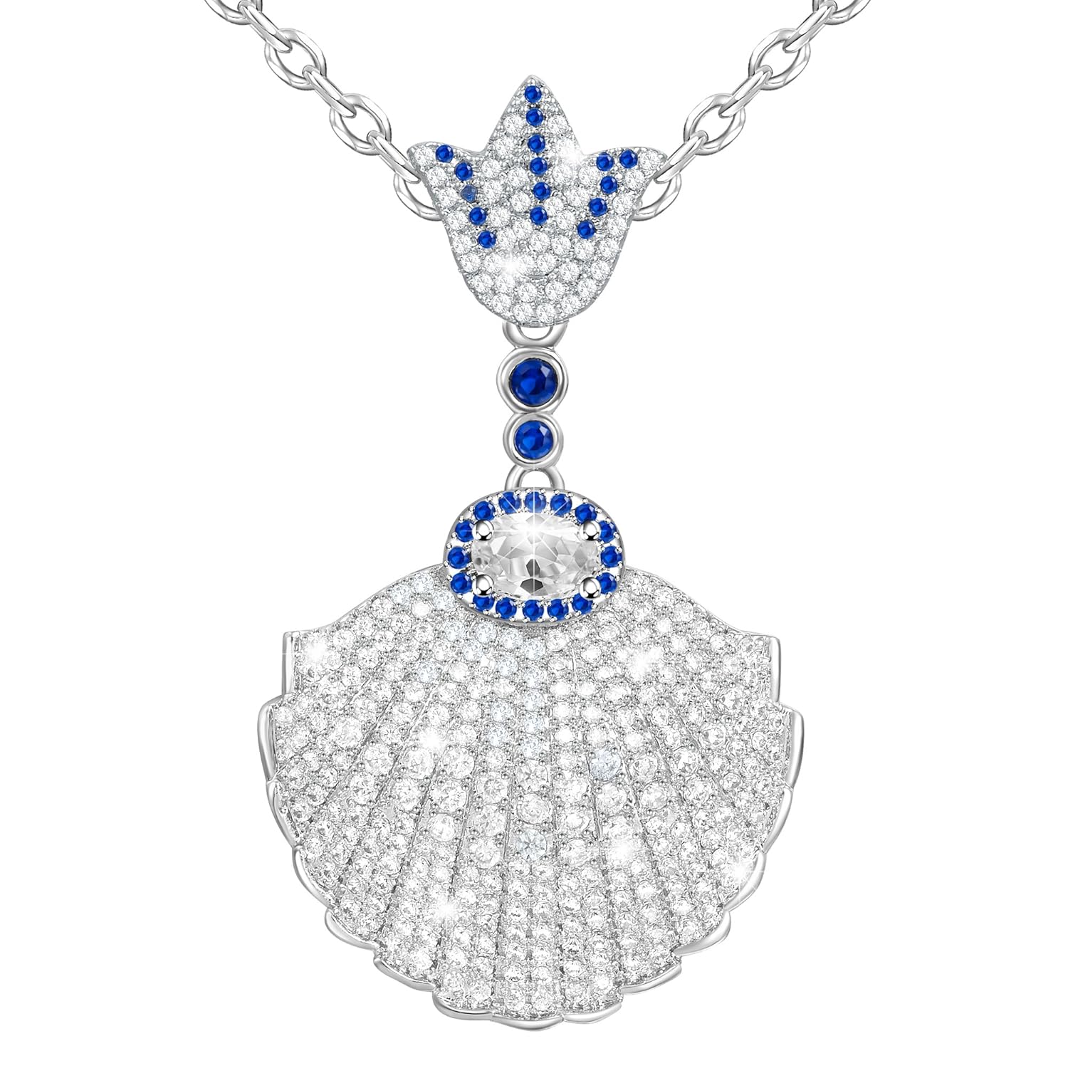 MARENJA Regalo San Valentín Collar Mujer de Moda Colgante Venera con Cadena