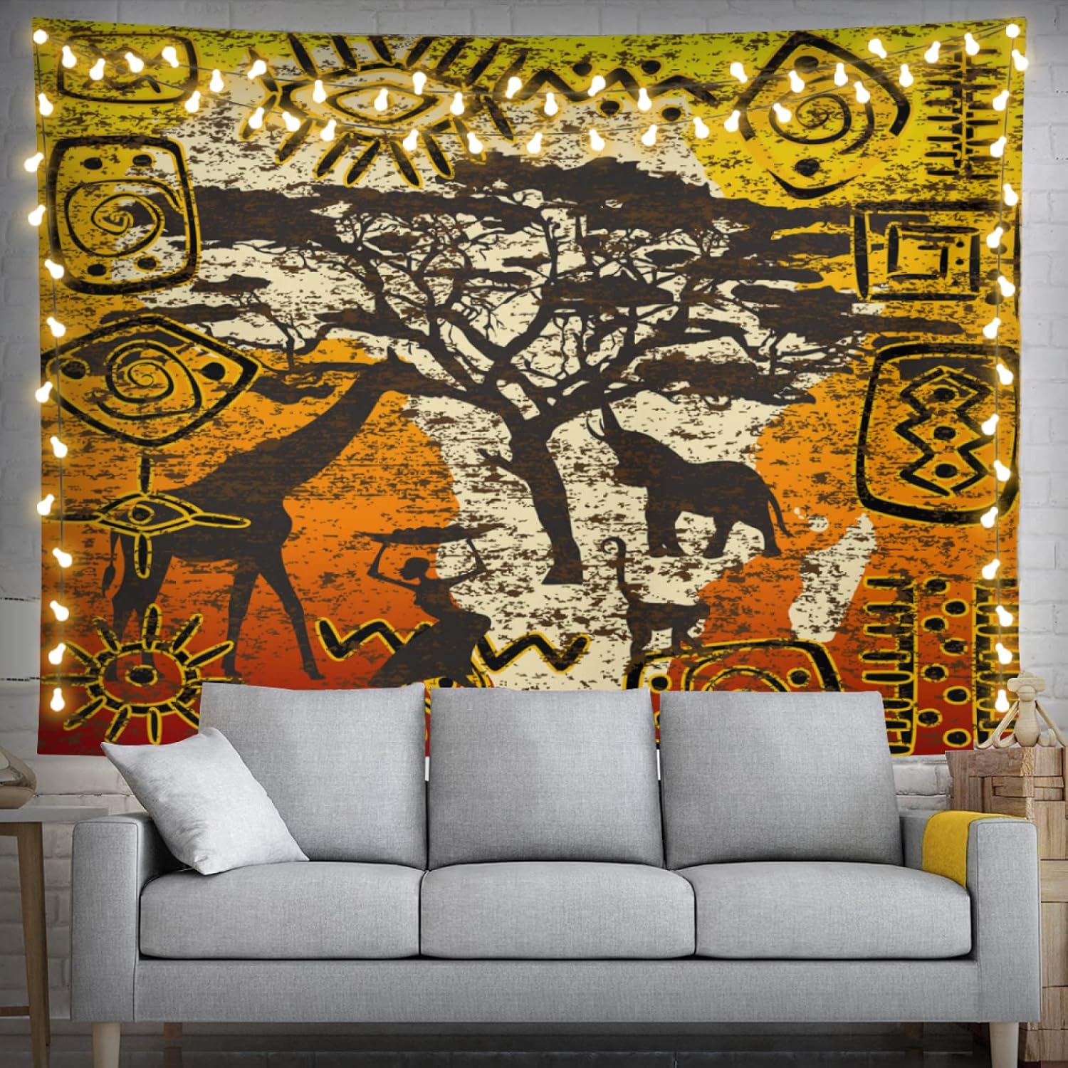 Tapestries - feelacle African Tribe Symbol Tapestry 80