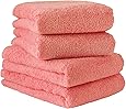 hiorie(ヒオリエ) 日本製 ホテルスタイルタオル ミニバスタオル 4枚セット アプリコット(選べる18色) 瞬間吸水 ビッグ フェイスタオル