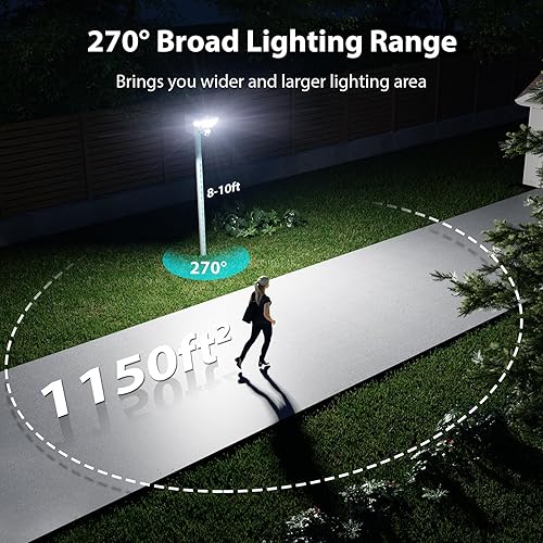 AWSENS 40W LED Security Lights Motion Sensor Light Outdoor, 180 Degree, 4000 LM Motion Security Light, 5000 K, ETL Water Resistant, Clear 2 Head Motion Detector Flood Light For Garage, Yard (Black