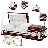 Overnight Caskets Lincoln Metal Funeral Cherry Red