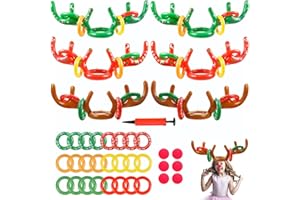 Aufind Inflatable Reindeer Antlers Ring Toss Game