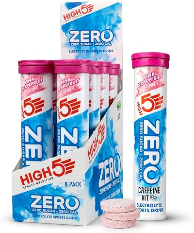HIGH5 ZERO Caffeine Hit Electrolyte Tablets Pink Grapefruit 160 Tablets 0 Cal