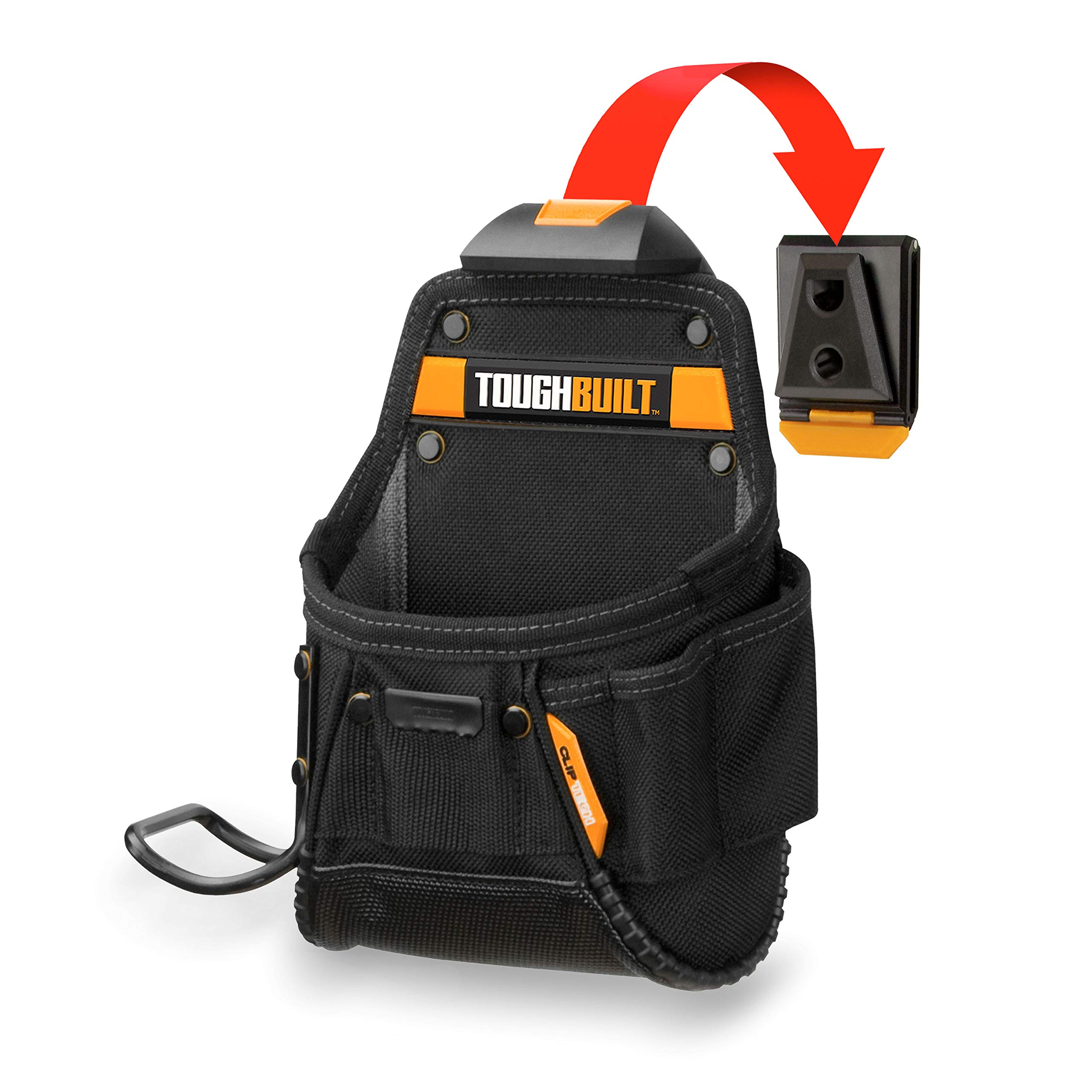 TOUGHBUILT TOU CT 24 Tool Bag 1 Compartment 2 Loops 1 Hammer Holder with Clip System
