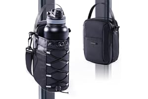 SPORJET 2-Pack Magnetic Gym Bag for Water Bottle & Magnetic Gym Pouch – Bottle Holder Fits Up to 46oz Bottle – Sling Water Bottles Bag with Strap for Workout, Tank -Men’s & Women’s Gym Accessories