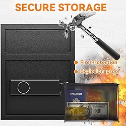 1.8 CUB Depository Drop Safe Fireproof, Front Drop
