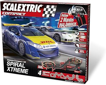 Scalextric Compact - Spiral X-Treme, Circuito inalámbrico (C10233S500): Amazon.es: Juguetes y juegos
