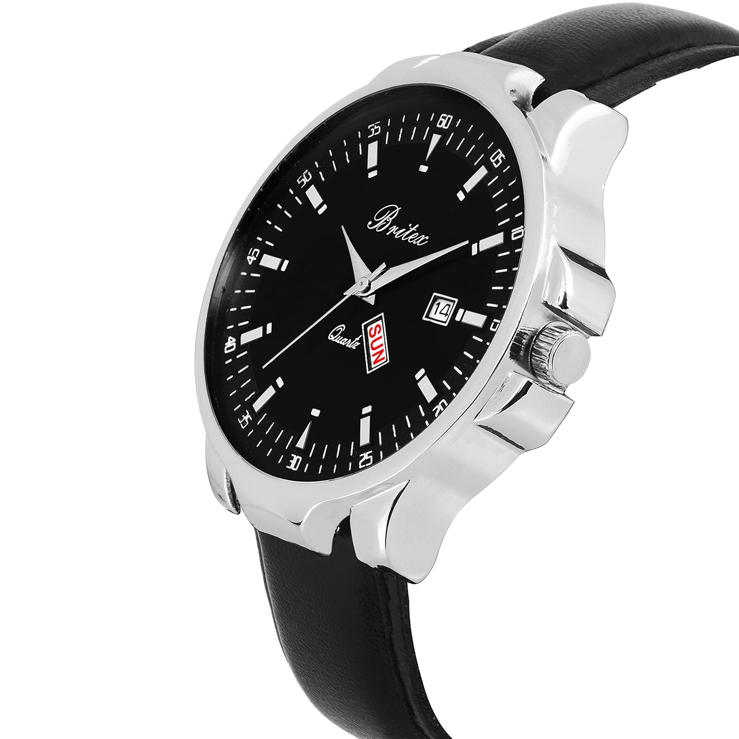 britex day and date functioning display analog watch for men/boys - (bt7051)