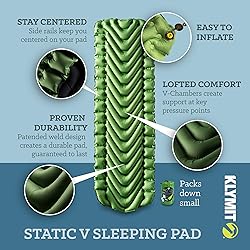 Klymit Static V Inflatable Sleeping Pad for