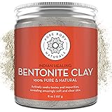 Pure Body Naturals Pure Bentonite Powder for DIY Detox Bath & Facial Mask, Pure Indian Healing Clay for Burns, Mastitis, Infl
