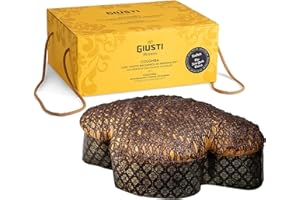 Giusti Colomba di Pasqua Cake – Traditional Italian Easter Cake With Premium Balsamic Vinegar of Modena Filling, Raisins, and Dark Chocolate Coating, Made in Italy – 35.2 oz