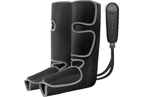 Medcursor Air Compression Leg Massager, Calf and Foot Massager for Circulation and Swelling Relief, Adjustable Massage Boots for Home Office Use - 3 Modes, 3 Intensities, 2 Timers, No Heat