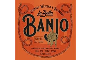 LaBella 720L-LE Tenor Banjo Silk and Steel Banjo Strings, Light